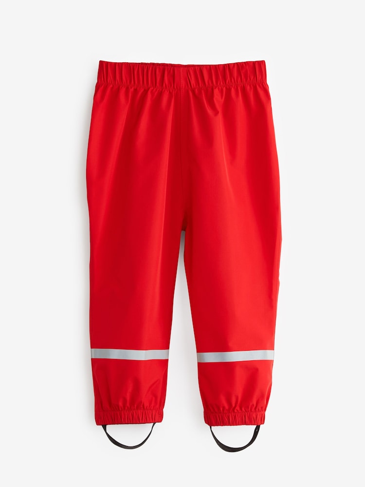Red Waterproof Trousers (9mths-7yrs) - Image 1 of 4