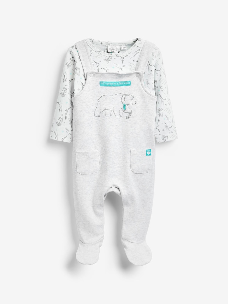 We're Going On A Bear Hunt Cream 100% Cotton Dungarees And T-Shirt Set - Изображение 1 из 1