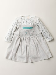 We're Going On A Bear Hunt Cream Pinafore 100% Cotton Dress And T-Shirt Set - Image 1 of 4
