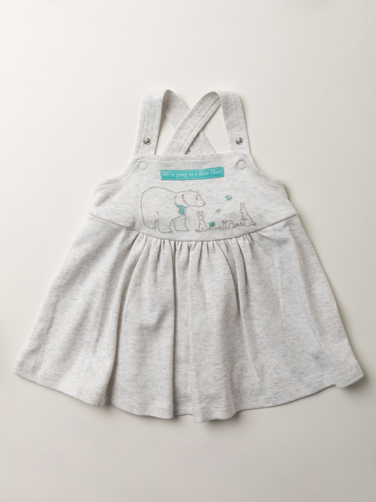We're Going On A Bear Hunt Cream Pinafore 100% Cotton Dress And T-Shirt Set - Image 3 of 3 We're Going On A Bear Hunt Cream Pinafore 100% Cotton Dress And T-Shirt Set - Image 3 of 3