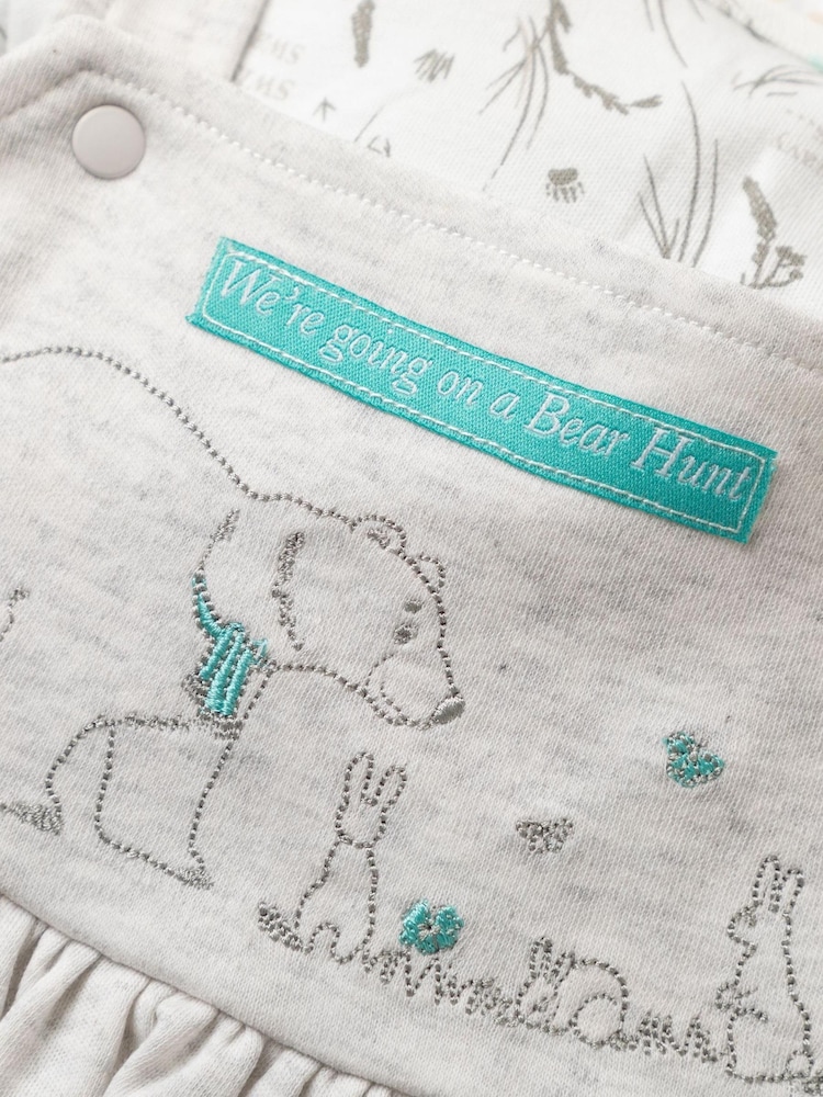 We're Going On A Bear Hunt Cream Pinafore 100% Cotton Dress And T-Shirt Set - Image 4 of 4