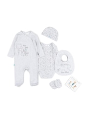 We're Going on a Bear Hunt Cream 100% хлопковый комбинезон, боди, головные уборы, слюнявчик, варежки, книга - Изображение 4 из 4