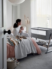 Mamas & Papas Black Lua Bedside Crib - Image 1 of 15