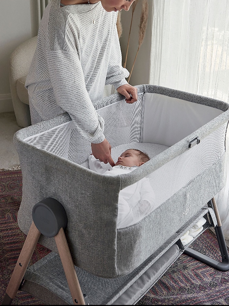 Mamas & Papas Black Lua Bedside Crib - Image 2 of 15