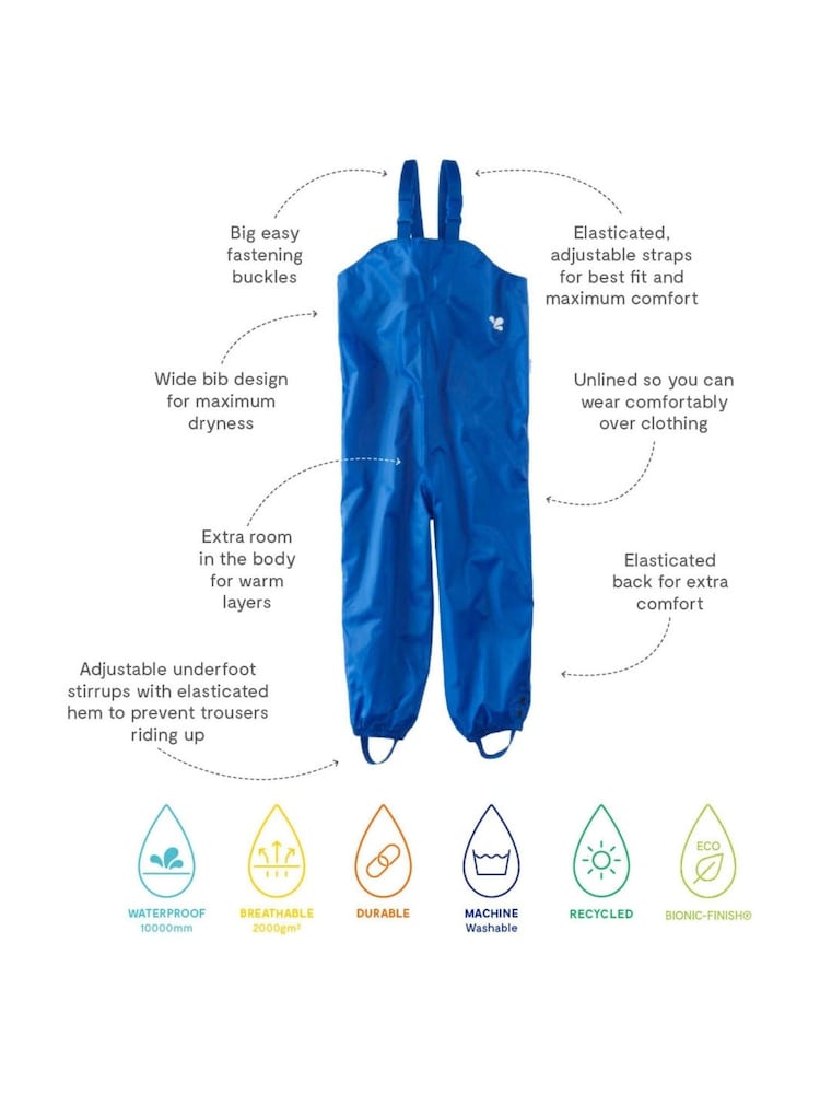 Azul - Peto impermeable Originals de Muddy Puddles - Imagen 5 de 5 Azul - Peto impermeable Originals de Muddy Puddles - Imagen 5 de 5