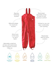 Muddy Puddles Red Originals Waterproof Dungarees - Image 4 of 4