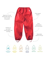 Muddy Puddles Red Originals Waterproof Over Trousers - Image 3 of 3