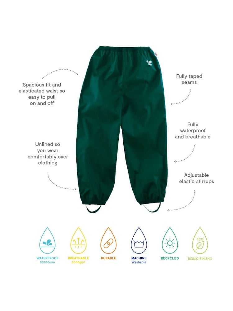 Verde - Pantalones protectores impermeables Originals de Muddy Puddles - Imagen 4 de 4 Verde - Pantalones protectores impermeables Originals de Muddy Puddles - Imagen 4 de 4