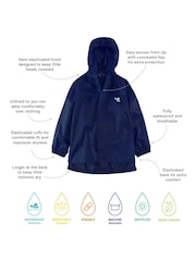Muddy Puddles Navy Blue Originals Waterproof Jacket - Image 3 of 4