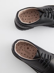 Black Standard Fit (F) School Leather Brogue Shoes - Image 5 of 6