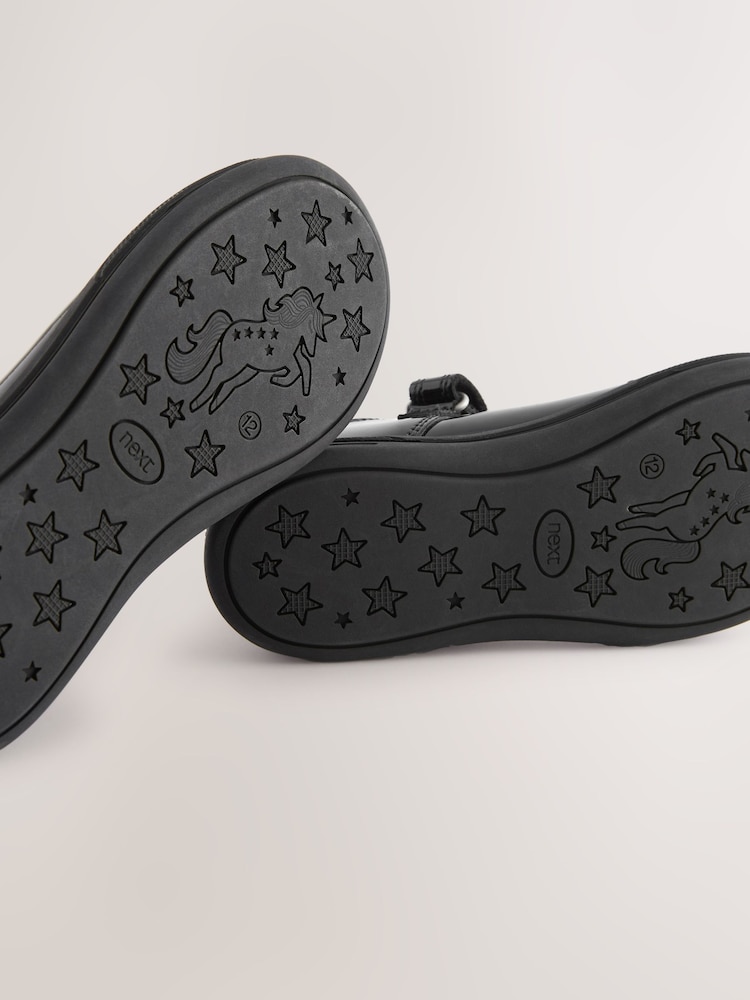 Schwarz/Schmetterlingsdetail - Leather School Mary Jane Shoes - Bild 8 von 8 Schwarz/Schmetterlingsdetail - Leather School Mary Jane Shoes - Bild 8 von 8