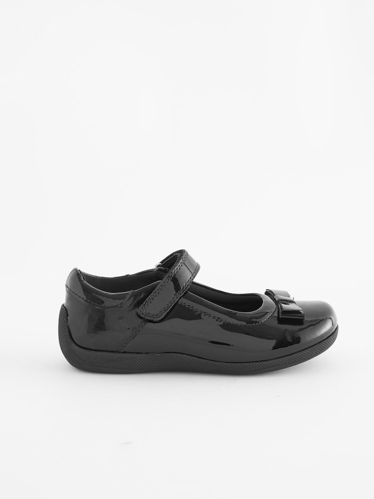 Brevet noir - Babies d'école en cuir Junior avec nœud - Image 2 de 6