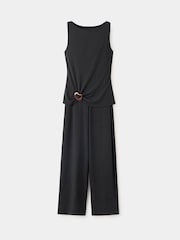 Mango Black Sleeveless Jumpsuit - Image 1 of 3