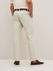 Light Stone Slim Fit Belted Soft Touch Chino Trousers - Image 3 of 7