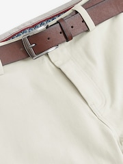 Light Stone Slim Fit Belted Soft Touch Chino Trousers - Image 6 of 7