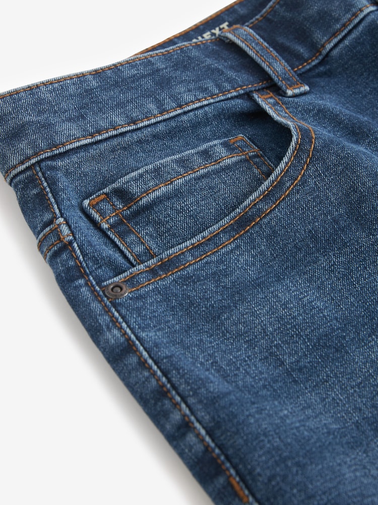 Mid Blue Skinny Fit Stretch Denim Shorts - Image 5 of 9
