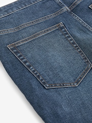 Mid Blue Skinny Fit Stretch Denim Shorts - Image 6 of 9