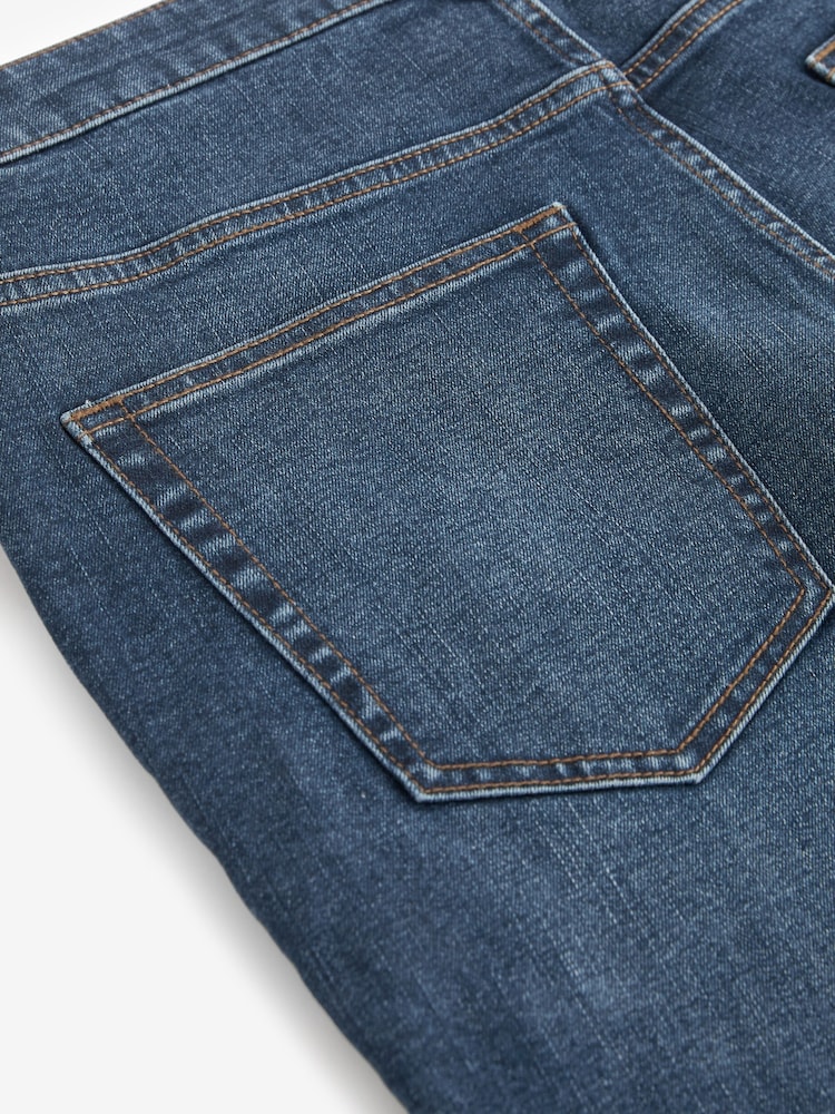Mid Blue Skinny Fit Stretch Denim Shorts - Image 6 of 9