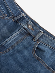 Mid Blue Skinny Fit Stretch Denim Shorts - Image 7 of 9