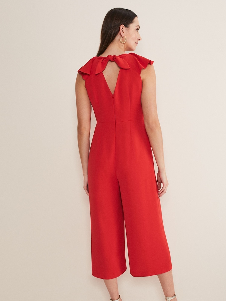 Phase Eight Red Nicky Ruffle Jumpsuit - Image 2 of 6