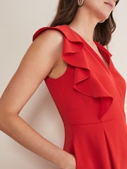 Phase Eight Red Nicky Ruffle Jumpsuit - Image 5 of 6