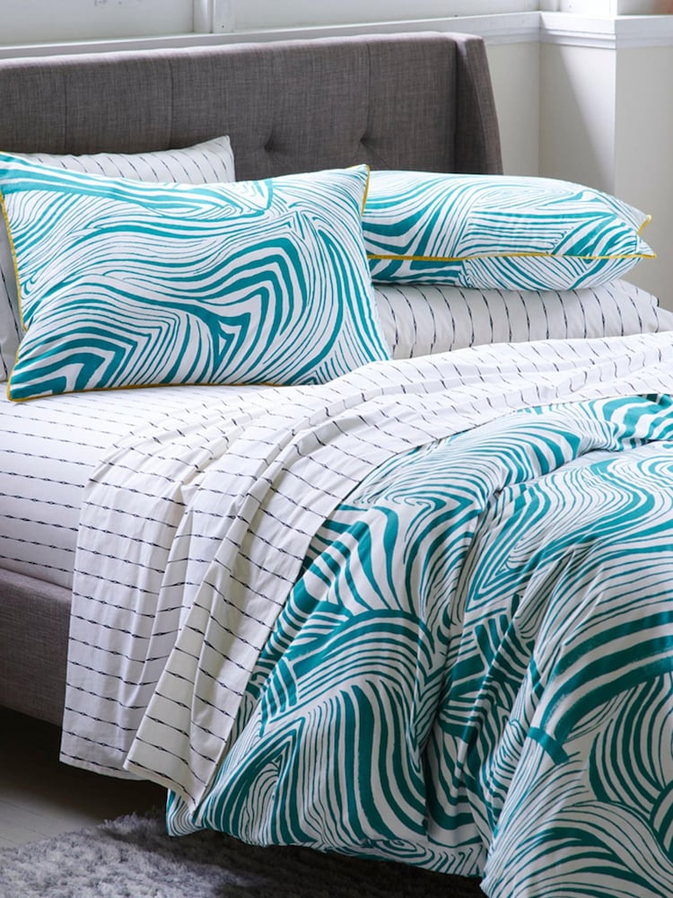 Novogratz Natural Vintage Stripe 100% Cotton Sheet - Image 2 of 3