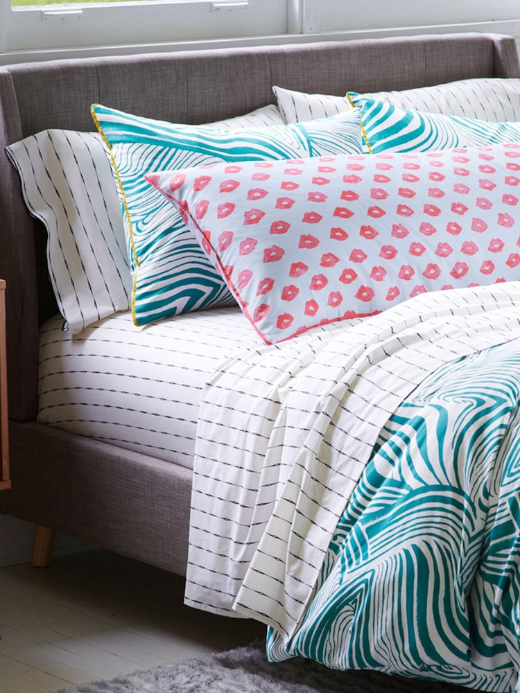Novogratz Natural Vintage Stripe 100% Cotton Sheet - Image 3 of 3