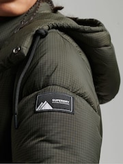 Superdry Dark Green Ripstop Longline Puffer Jacket - Image 4 of 6