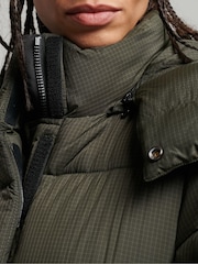 Superdry Dark Green Ripstop Longline Puffer Jacket - Image 5 of 6