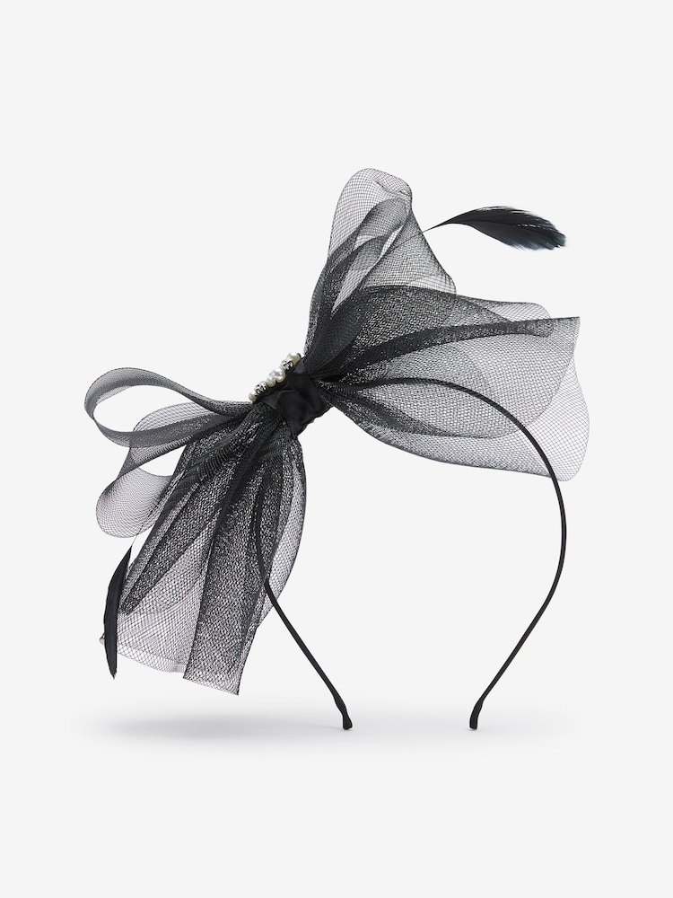 Black Wedding Fascinator - Image 3 of 3 Black Wedding Fascinator - Image 3 of 3