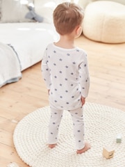 Modra in bela z zvezdami - 2 Komplet pižam za prijazno kožo (9mths-12yrs) - Slika 3 iz 7