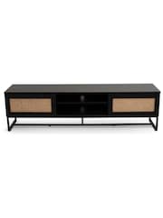 Koble Black Mia Smart Rattan TV Stand - Image 2 of 8