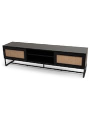 Koble Black Mia Smart Rattan TV Stand - Image 3 of 8