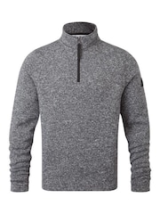 Tog 24 Grey Pearson Knit Look Quarter Zip Fleece - Image 5 of 5