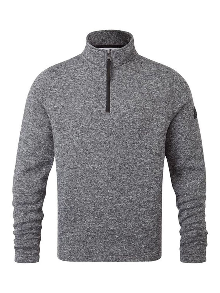 Tog 24 Grey Pearson Knit Look Quarter Zip Fleece - Image 5 of 5