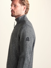 Tog 24 Grey Pearson Knit Look Quarter Zip Fleece - Image 6 of 7