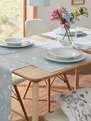 Catherine Lansfield Set of 2 Green Meadowsweet Floral Wipeable 100% Cotton Placemats - Image 2 of 3