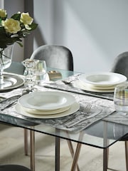 Catherine Lansfield Set of 2 Silver Grey Crushed Velvet Placemats - Image 1 of 2