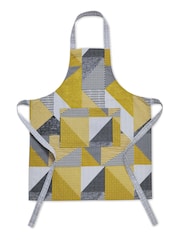 Catherine Lansfield Yellow Larsson Geo 100% Cotton Apron - Image 2 of 3