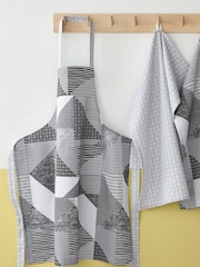 Catherine Lansfield Grey Larsson Geo 100% Cotton Apron - Image 1 of 3