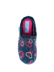 Lunar Blue Heart Mule Slippers - Image 4 of 5