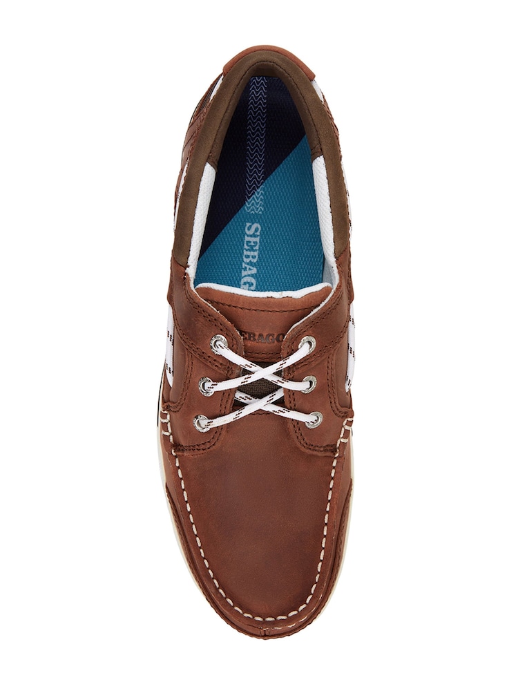 Sebago Brown Triton Leather Boat Shoes - Image 2 of 3