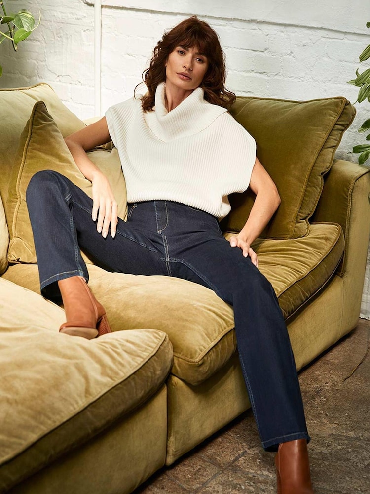 Mint Velvet Dark Indigo Bootcut Jeans - Image 2 of 4