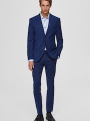 Selected Homme Blue Bill Slim Suit Trousers - Image 2 of 6