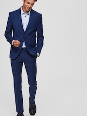 Selected Homme Blue Bill Slim Suit Trousers - Image 4 of 6