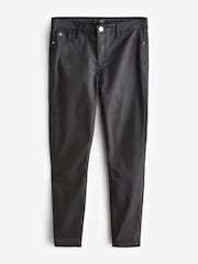 River Island Black Mid Rise Coated Skinny Jeans - Image 5 of 6
