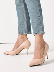 Nude Pink Regular/Wide Fit Forever Comfort® Leather Court Shoes - Image 2 of 9