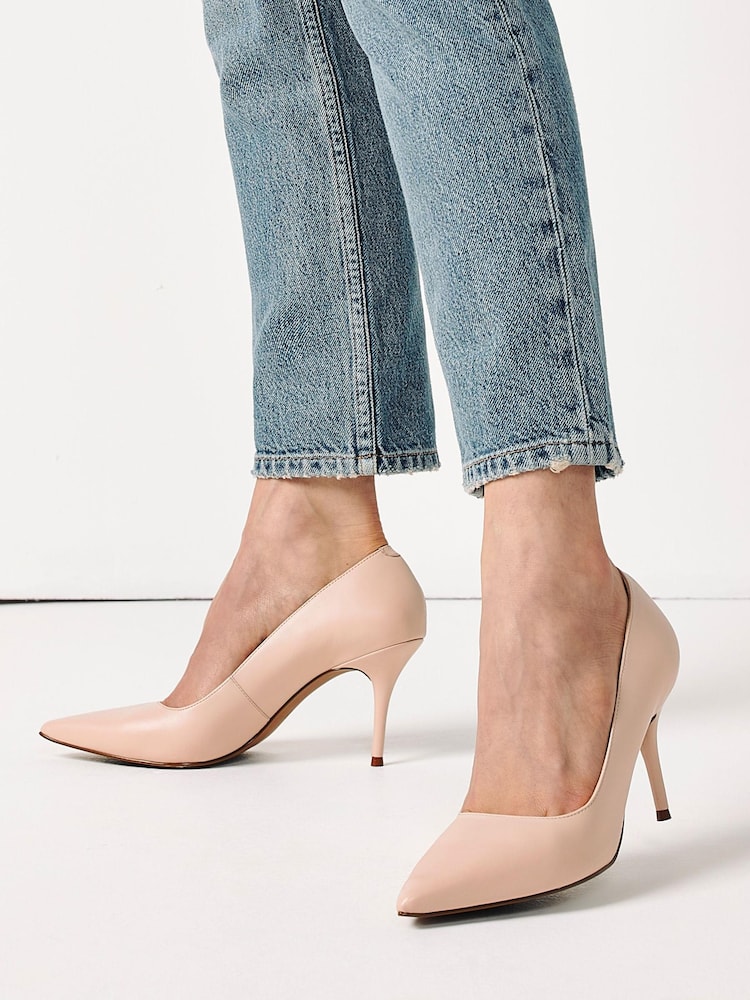 Nude Pink Regular/Wide Fit Forever Comfort® Leather Court Shoes - Image 2 of 9