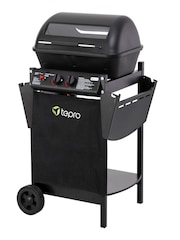 Tepro Black Garden Irvine Lava Stone Gas BBQ Grill - Image 1 of 9