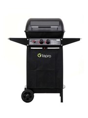 Tepro Black Garden Irvine Lava Stone Gas BBQ Grill - Image 4 of 9